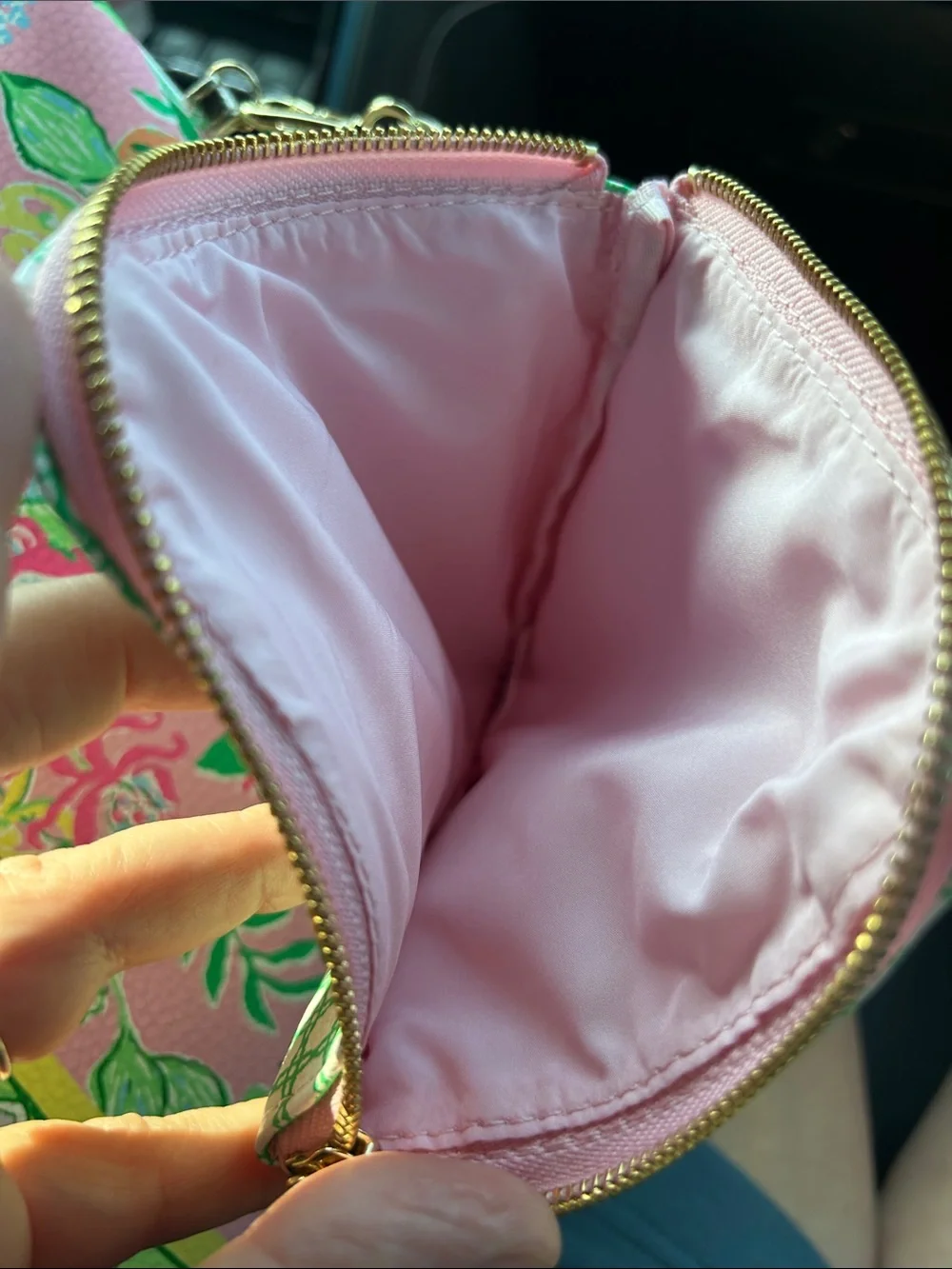 Lilly Pulitzer Pink Floral Laptop Sleeve with Green Accents